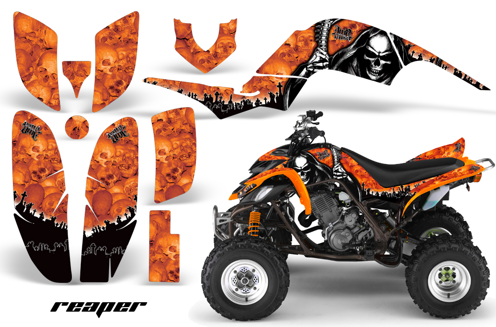 Yamaha Raptor 660 Graphics Reaper Orange